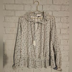 Universal Thread Cream Floral Blouse